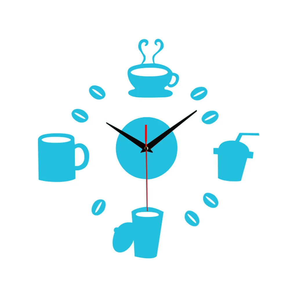 Home 3D Mirror Wall Clock