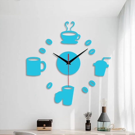 Home 3D Mirror Wall Clock