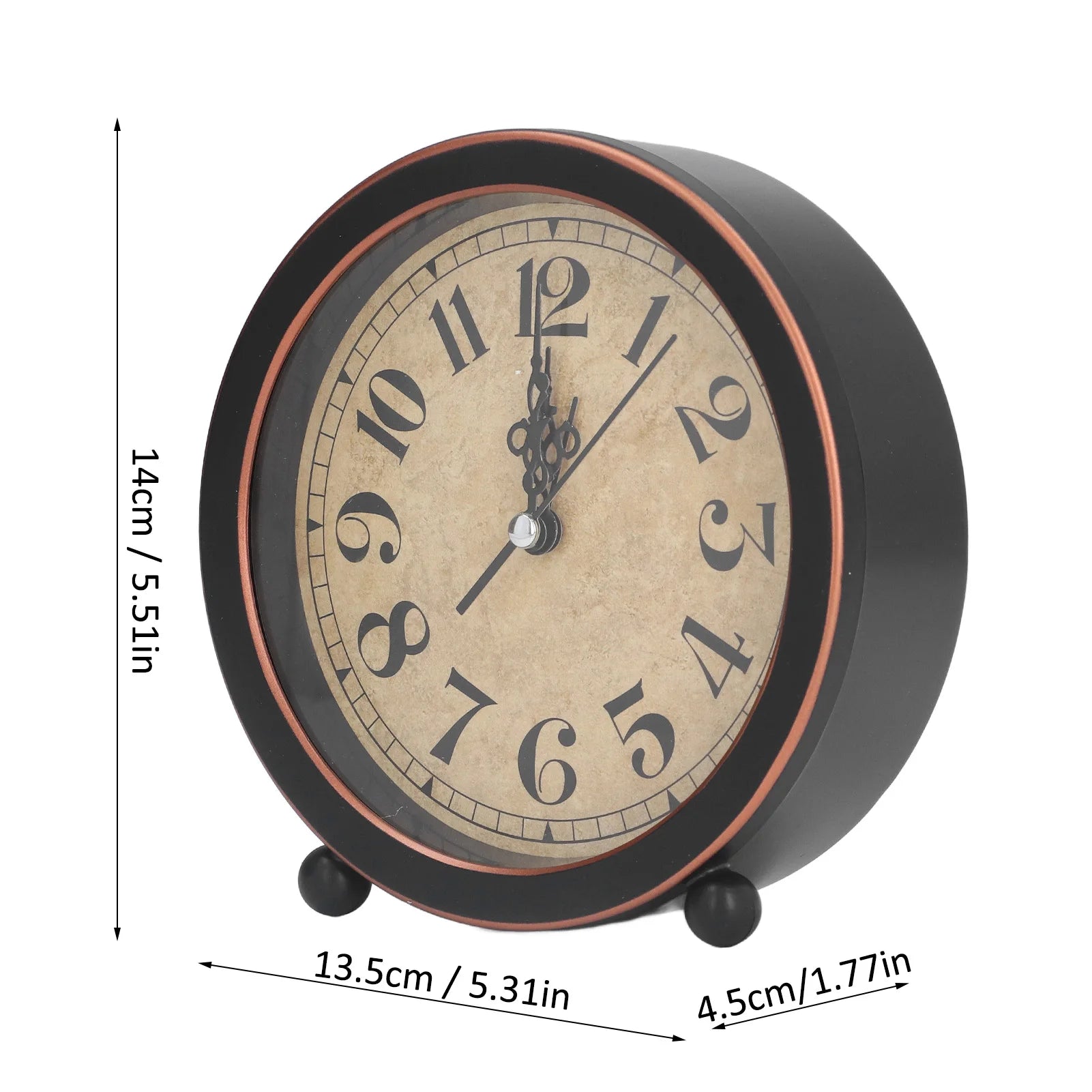 Retro Style Easy Identification Desk Clock