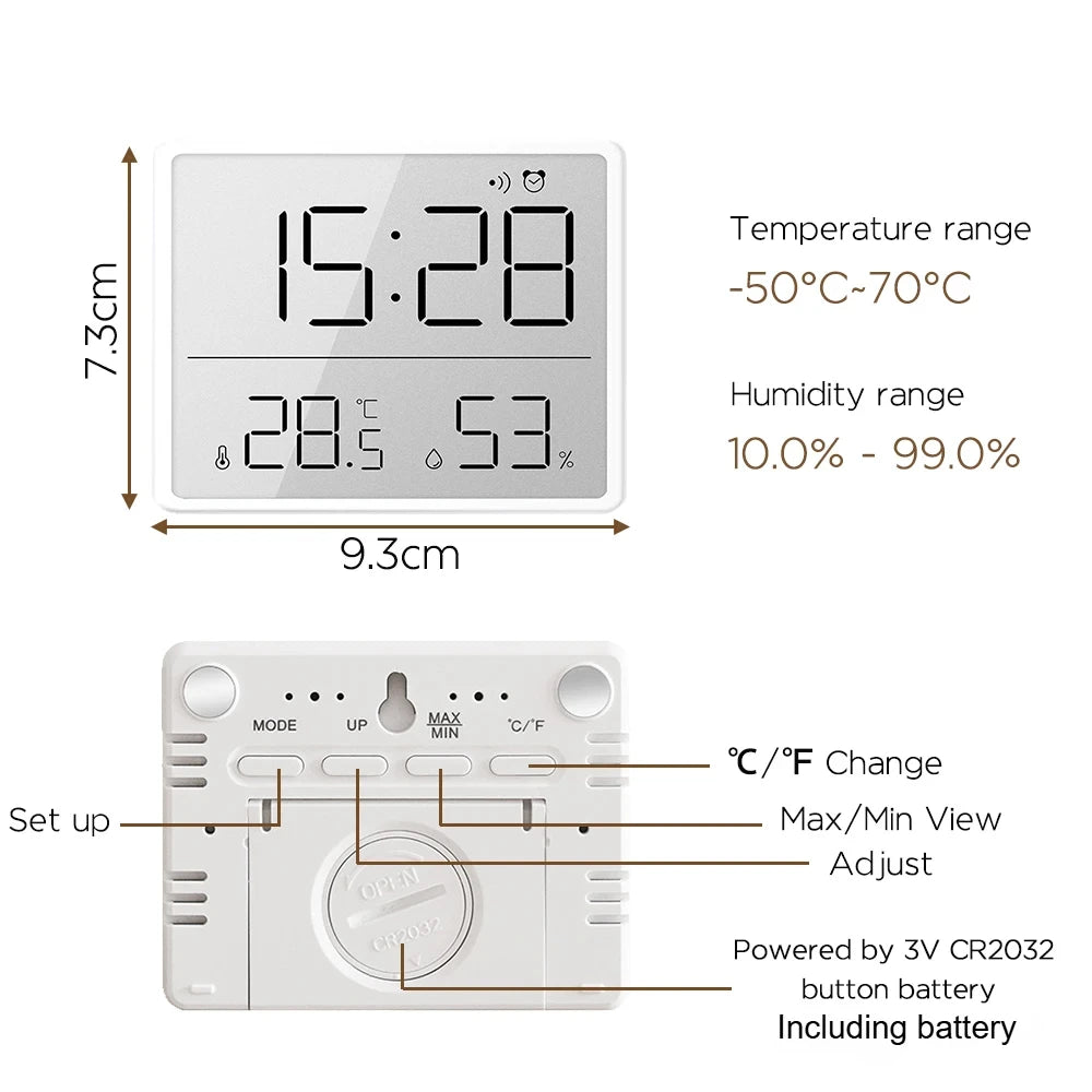 LCD Digital Wall Clock