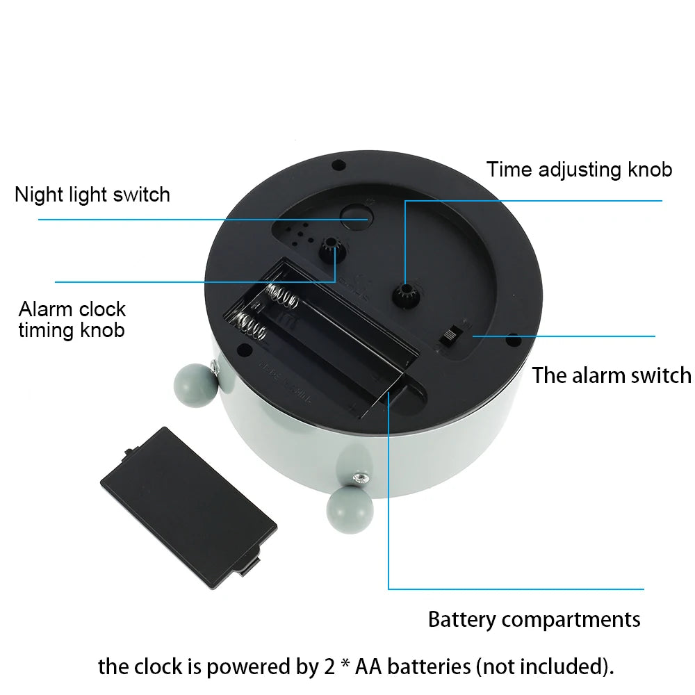 Silent Alarm Clock with Night Light