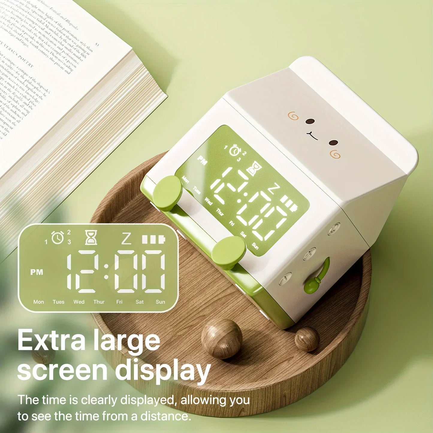 Creative Milk Box Digital Alarm Clock