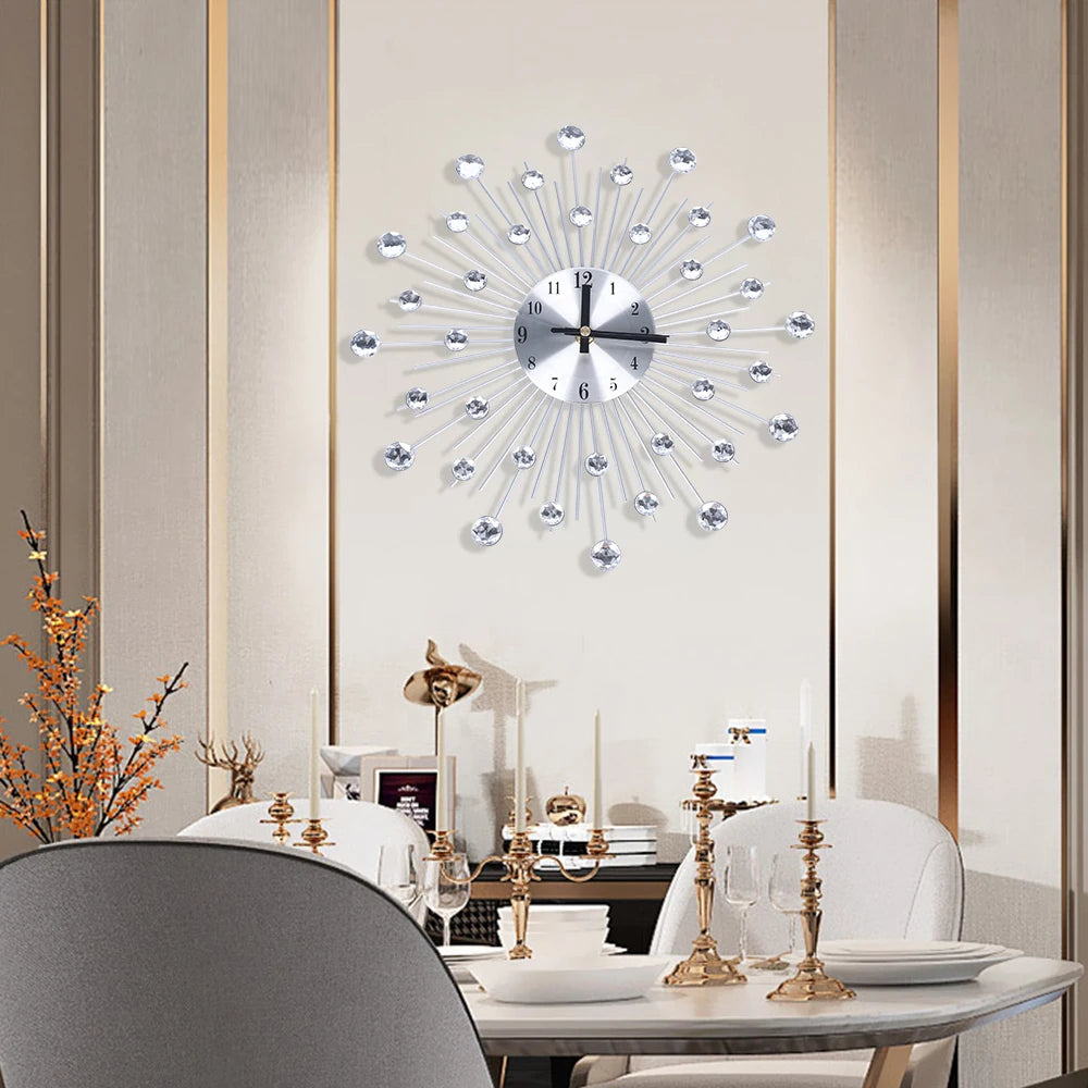 Silver Color Wall Clock